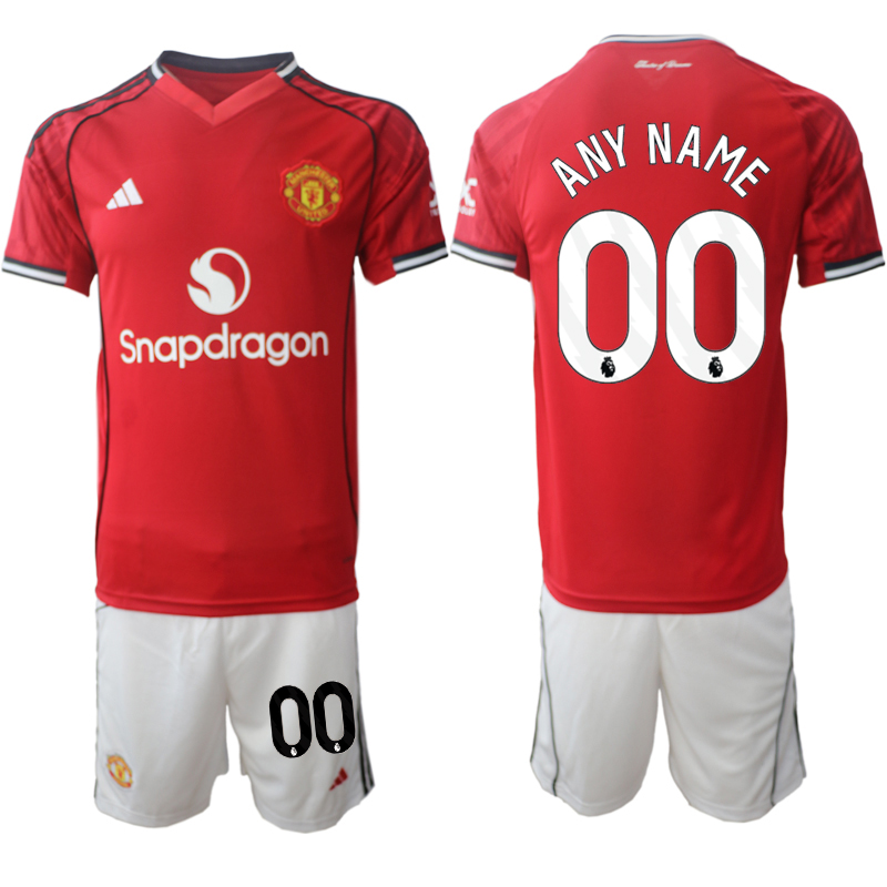 Men 2025-2026 Club Manchester United home Red customized Soccer Jersey